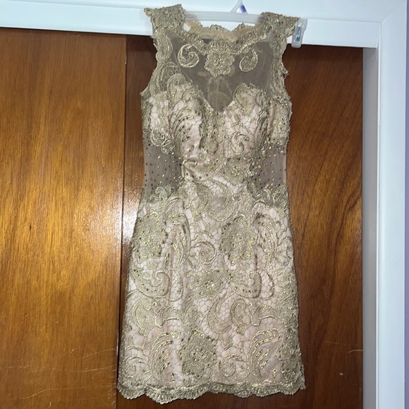 Dave & Johnny Dresses & Skirts - Gold Mini Party Dress